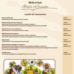 infographiste creation de menu pour restaurant